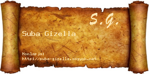 Suba Gizella névjegykártya